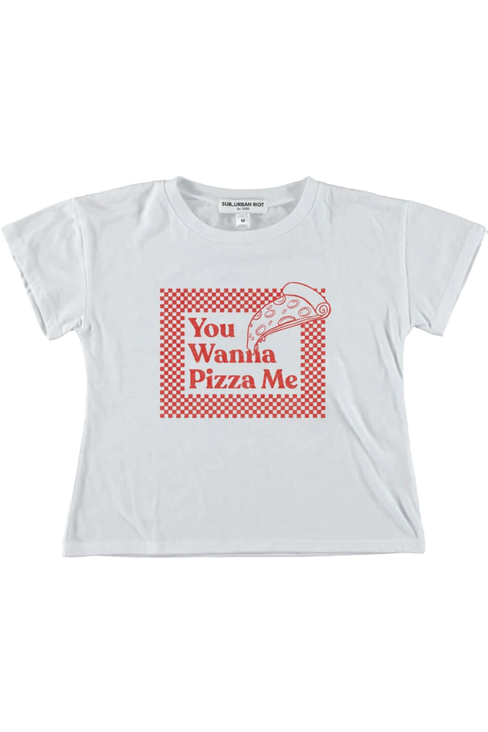 WANNA PIZZA ME YOUTH SIZE CROP TEE