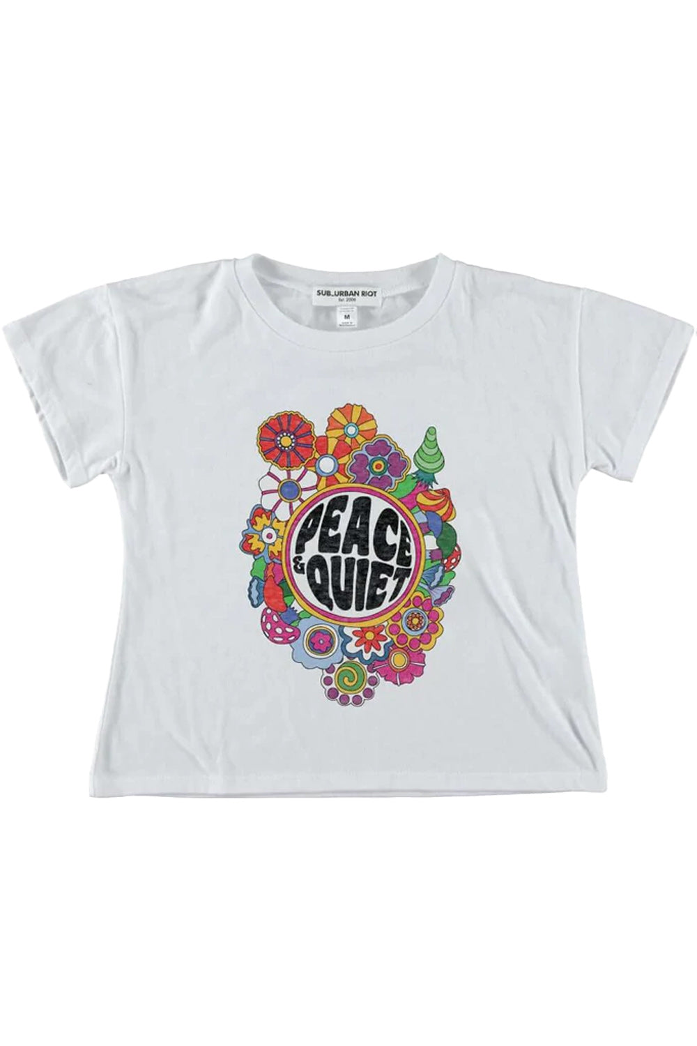 PEACE AND QUIET YOUTH SIZE CROP TEE