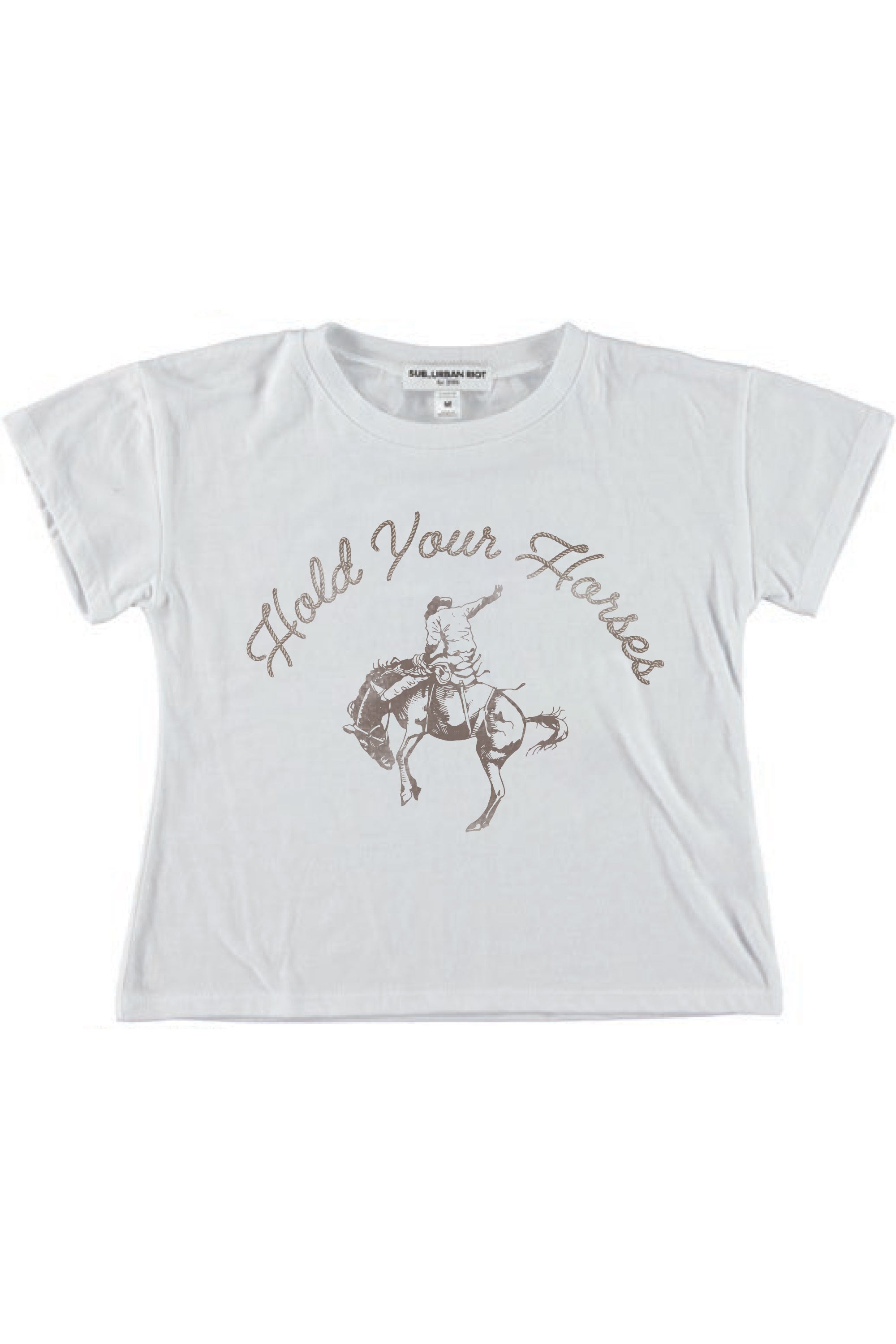 HOLD YOUR HORSES YOUTH SIZE CROP TEE