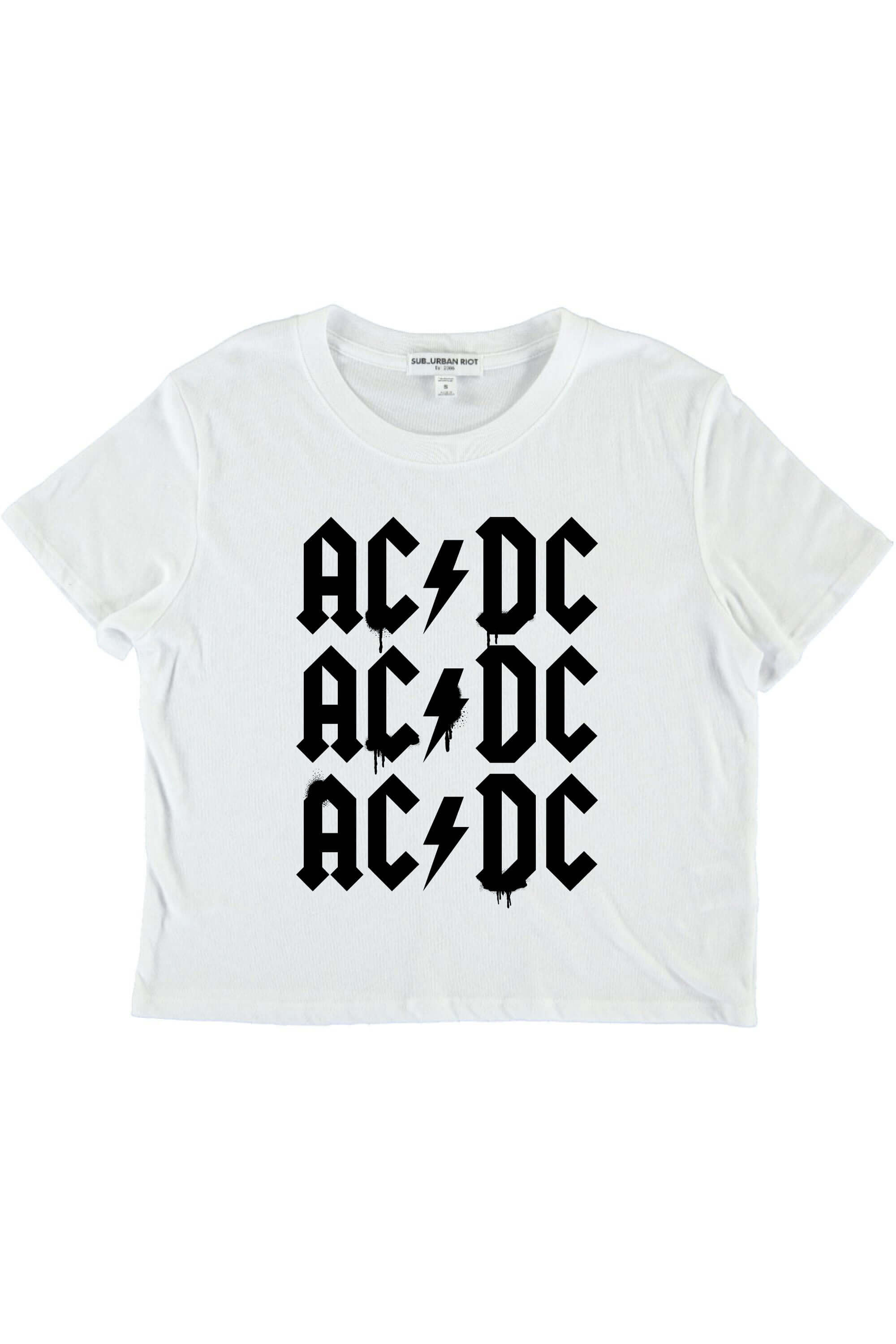 ACDC SPRAY YOUTH SIZE CROP TEE