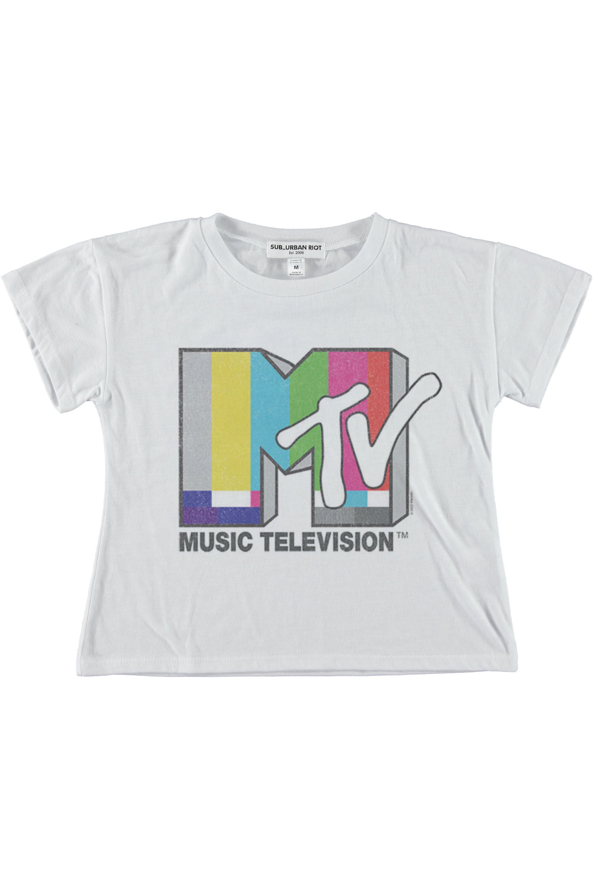 MTV STATIC YOUTH SIZE CROP TEE