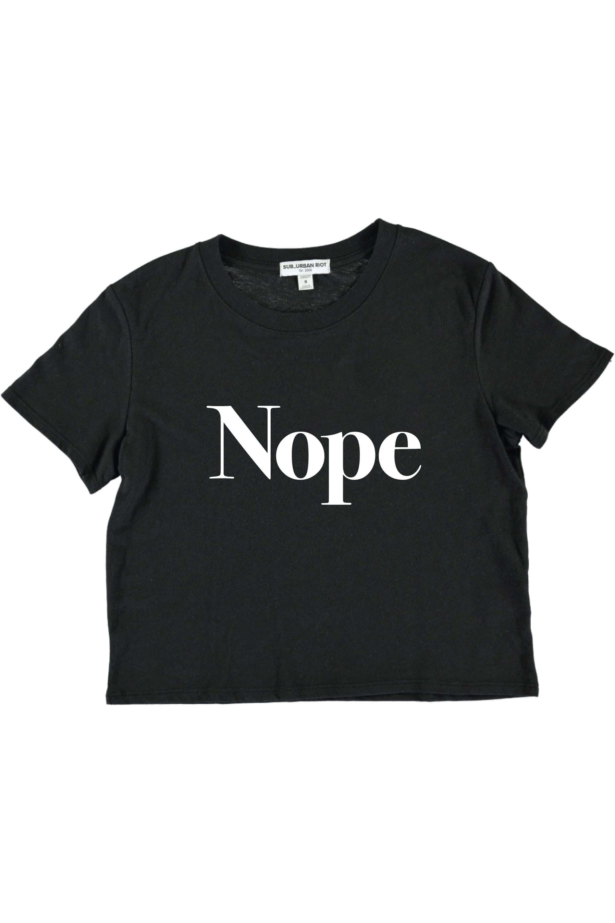 NOPE YOUTH SIZE CROP TEE