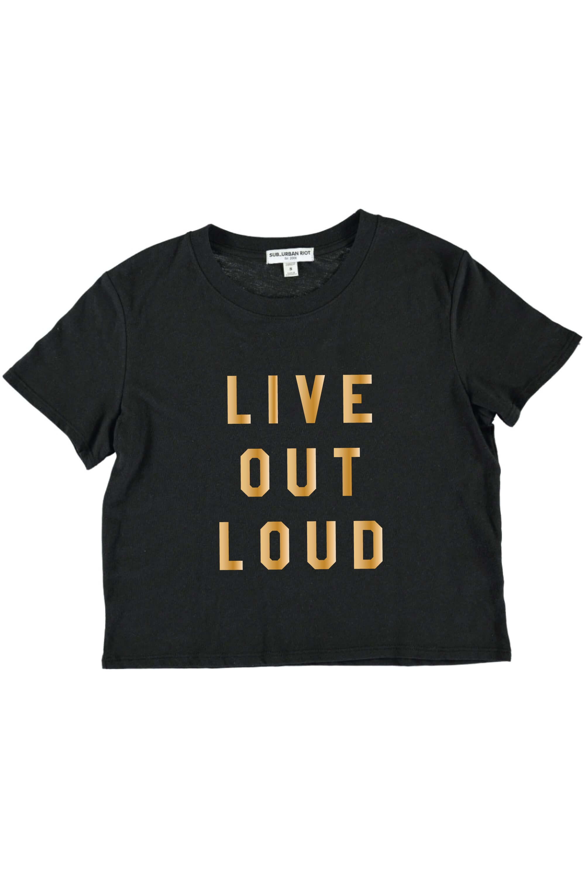 LIVE OUT LOUD YOUTH SIZE CROP TEE